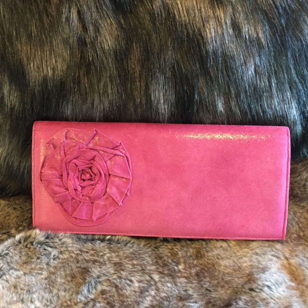 Betsy Johnson Luminus Fucsia Clutch - Picture 3 of 6
